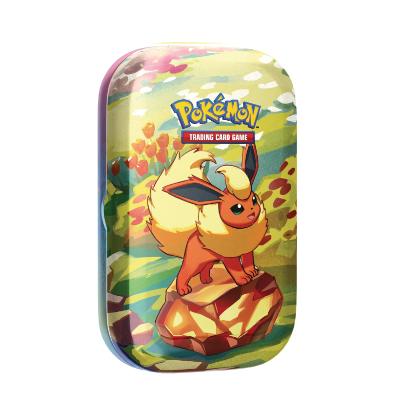 Pokémon TCG Scarlet & Violet Prismatic Evolutions Mini Tin – Flareon