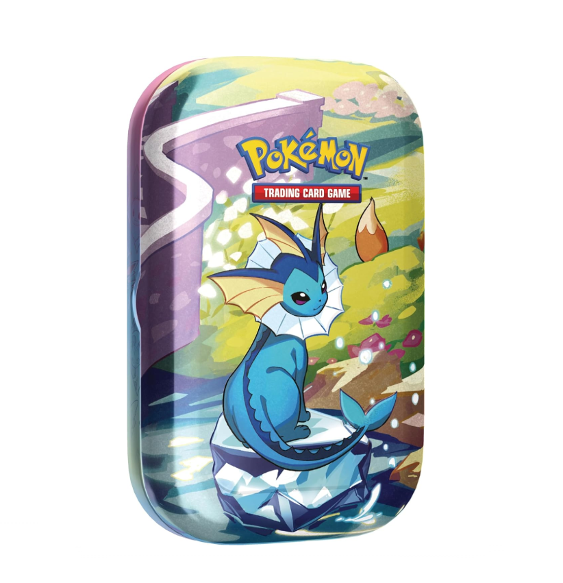 Pokémon TCG Scarlet & Violet Prismatic Evolutions Mini Tin – Vaporeon